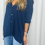 CARDIGAN MALHA FRIA AZUL MARINHO