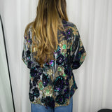 KIMONO VELUDO COM LANTEJOULAS