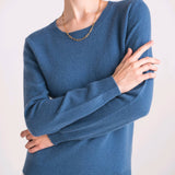CAMISOLA 100% CASHMERE AZUL JEANS