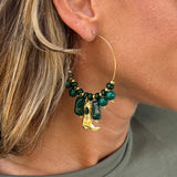 ARGOLAS PENDENTES VERDES