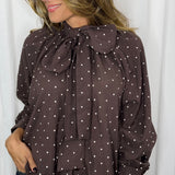 CAMISA CASTANHA LAÇADA