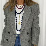 BLAZER TWEED CINZA
