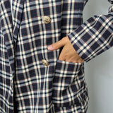 BLAZER XADREZ AZUL MARINHO