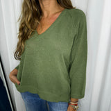 CAMISOLA MALHA DECOTE BICO CAQUI