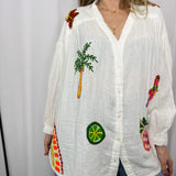 CAMISA STICKERS BORDADOS E MISSANGAS