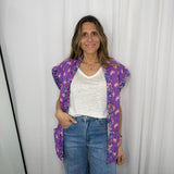 COLETE LILÁS ESTAMPADO