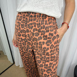 CALÇAS BAGGY ANIMAL PRINT SALMÃO