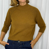 CAMISOLA MALHA MEIA GOLA CAMEL