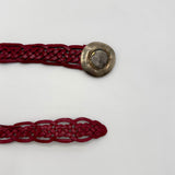 CINTO FINO VERMELHO ENTRANÇADO