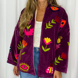 KIMONO VELUDO BORDADOS