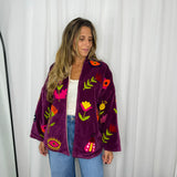KIMONO VELUDO BORDADOS