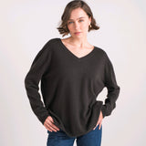 CAMISOLA LARGA 100% CASHMERE CHOCOLATE