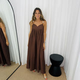 VESTIDO CASTANHO