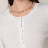 CARDIGAN 100% CASHMERE BRANCO