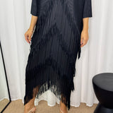 VESTIDO PRETO FRANJAS