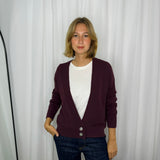 CARDIGAN CURTO BORDEAUX