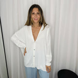 CARDIGAN MALHA FRIA BRANCO