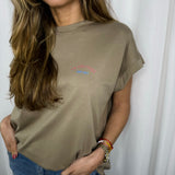 T-SHIRT BEGE ESTAMPADO