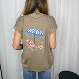 T-SHIRT BEGE ESTAMPADO