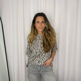 T-SHIRT LEOPARDO BRANCO
