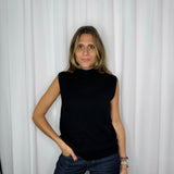TOP MEIA GOLA PRETO