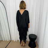 VESTIDO PRETO FRANJAS