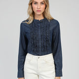 CAMISA JEANS FOLHOS