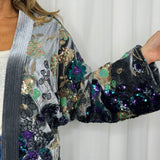 KIMONO VELUDO COM LANTEJOULAS