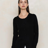 CARDIGAN 100% CASHMERE PRETO
