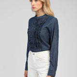 CAMISA JEANS FOLHOS