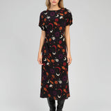 VESTIDO PRETO COM DESENHOS
