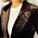 BLAZER CASTANHO VELUDO