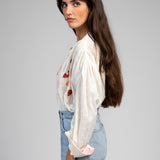 CAMISA BORDADOS LARANJA