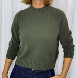 CAMISOLA MALHA MEIA GOLA VERDE SECO