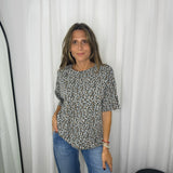 T-SHIRT LEOPARDO AZUL