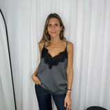 TOP CINZA COM RENDA