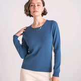 CAMISOLA 100% CASHMERE AZUL JEANS