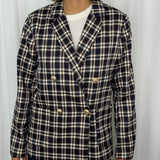 BLAZER XADREZ AZUL MARINHO