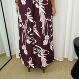VESTIDO BORDEAUX FLORES