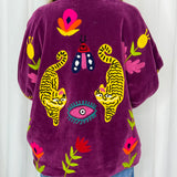 KIMONO VELUDO BORDADOS