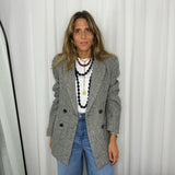 BLAZER TWEED CINZA
