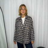 BLAZER XADREZ AZUL MARINHO