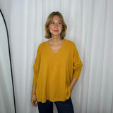 CAMISOLA DECOTE CANELADO MOSTARDA