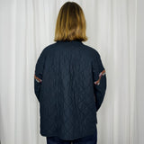 KIMONO AZUL MARINHO COM BORDADOS