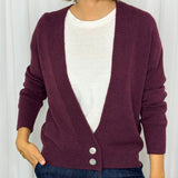 CARDIGAN CURTO BORDEAUX