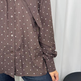 CAMISA CASTANHA LAÇADA