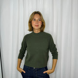 CAMISOLA MALHA MEIA GOLA VERDE SECO