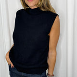 TOP MEIA GOLA PRETO