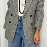 BLAZER TWEED CINZA