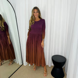 VESTIDO PLISSADO DEGRADÊ